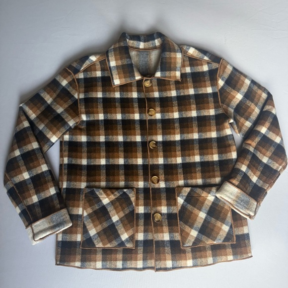 CHARLIE B Reversible Plaid Jacket - Picture 4 of 12